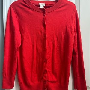 The Clare Cardigan J. Crew size small red cardigan.